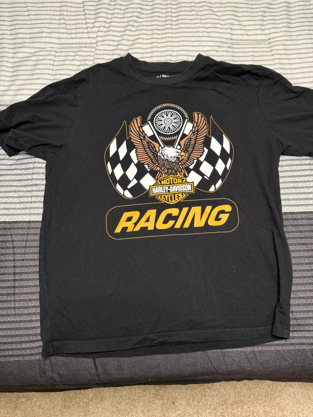 Harley-Davidson Black Racing Eagle Graphic Tee